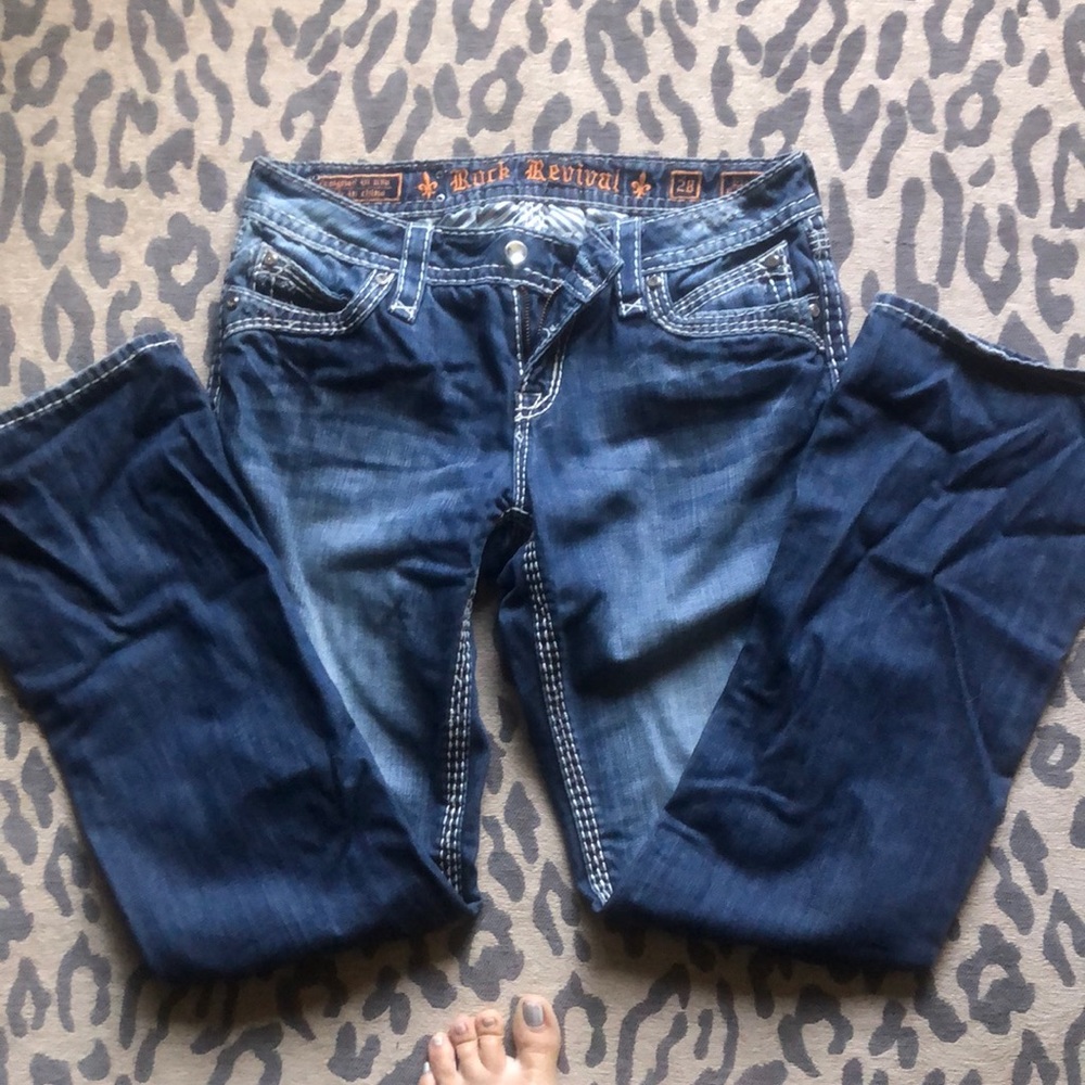 Womens Rock Revival Easy Bootcut Jeans size 28